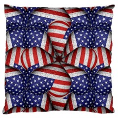 Modern Usa Flag Pattern Large Cushion Case (two Sided)  by dflcprints