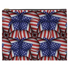 Modern Usa Flag Pattern Cosmetic Bag (xxxl) by dflcprints