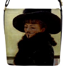 Kathleen Anonymous Ipad Flap Closure Messenger Bag (small) by AnonMart