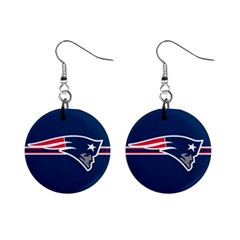 New England Patriots National Football League Nfl Teams Afc Mini Button Earrings by SportMart