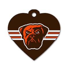 Cleveland Browns National Football League Nfl Teams Afc Dog Tag Heart (two Sided) by SportMart