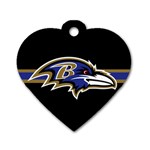 Baltimore Ravens National Football League Nfl Teams Afc Dog Tag Heart (Two Sided) Front