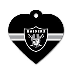 Oakland Raiders National Football League Nfl Teams Afc Dog Tag Heart (one Sided)  by SportMart