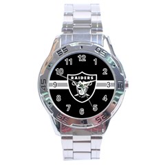 Oakland Raiders National Football League Nfl Teams Afc Stainless Steel Watch by SportMart