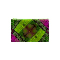 Florescent Pink Green  Cosmetic Bag (xs) by OCDesignss