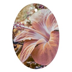 Fantasy Colors Hibiscus Flower Digital Photography Oval Ornament by dflcprints