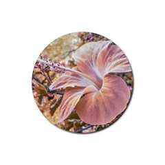 Fantasy Colors Hibiscus Flower Digital Photography Drink Coaster (round) by dflcprints