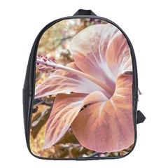 Fantasy Colors Hibiscus Flower Digital Photography School Bag (xl) by dflcprints