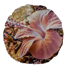 Fantasy Colors Hibiscus Flower Digital Photography 18  Premium Flano Round Cushion  by dflcprints