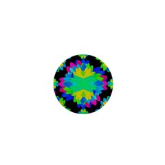Multicolored Floral Print Geometric Modern Pattern 1  Mini Button Magnet by dflcprints