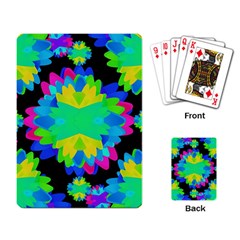 Multicolored Floral Print Geometric Modern Pattern Playing Cards Single Design by dflcprints