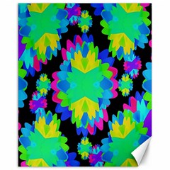 Multicolored Floral Print Geometric Modern Pattern Canvas 16  X 20  (unframed) by dflcprints