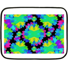 Multicolored Floral Print Geometric Modern Pattern Mini Fleece Blanket (two Sided) by dflcprints