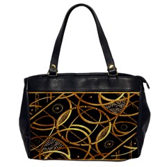 Futuristic Ornament Decorative Print Oversize Office Handbag (one Side) by dflcprints