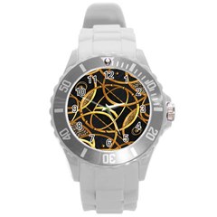 Futuristic Ornament Decorative Print Plastic Sport Watch (large)