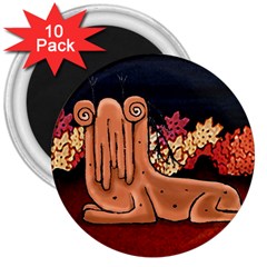 Cute Creature Fantasy Illustration 3  Button Magnet (10 Pack)