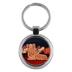 Cute Creature Fantasy Illustration Key Chain (round) by dflcprints