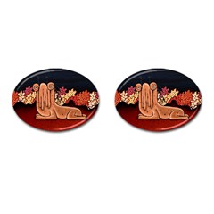 Cute Creature Fantasy Illustration Cufflinks (oval) by dflcprints