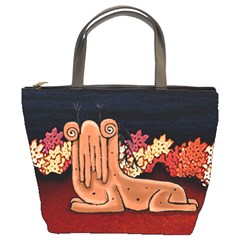 Cute Creature Fantasy Illustration Bucket Handbag by dflcprints