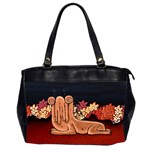 Cute Creature Fantasy Illustration Oversize Office Handbag (Two Sides) Front