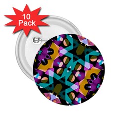 Digital Futuristic Geometric Pattern 2 25  Button (10 Pack) by dflcprints