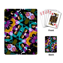 Digital Futuristic Geometric Pattern Playing Cards Single Design by dflcprints