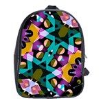 Digital Futuristic Geometric Pattern School Bag (XL) Front