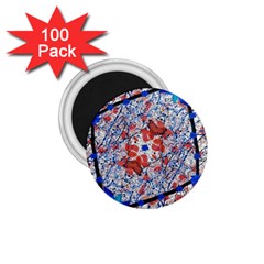 Floral Pattern Digital Collage 1 75  Button Magnet (100 Pack) by dflcprints