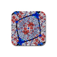 Floral Pattern Digital Collage Drink Coasters 4 Pack (square) by dflcprints