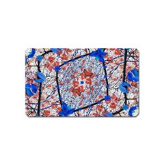 Floral Pattern Digital Collage Magnet (name Card) by dflcprints