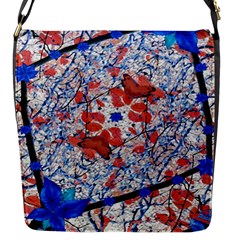 Floral Pattern Digital Collage Flap Closure Messenger Bag (small) by dflcprints