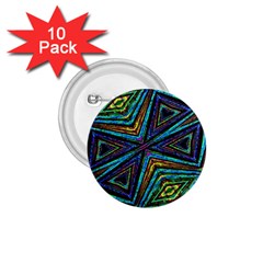 Tribal Style Colorful Geometric Pattern 1.75  Button (10 pack)