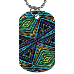 Tribal Style Colorful Geometric Pattern Dog Tag (one Sided) by dflcprints