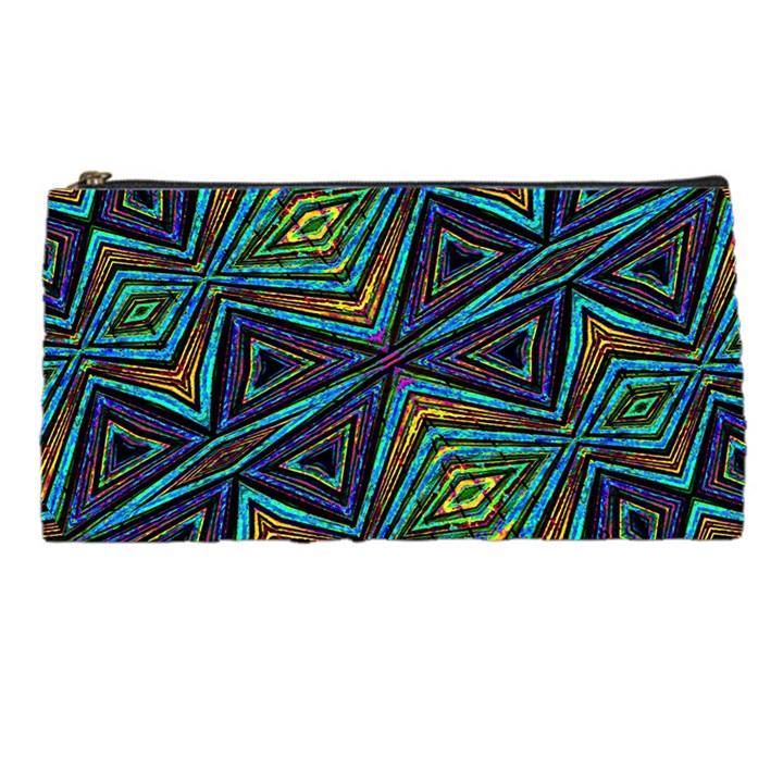 Tribal Style Colorful Geometric Pattern Pencil Case