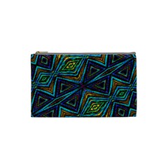 Tribal Style Colorful Geometric Pattern Cosmetic Bag (small) by dflcprints