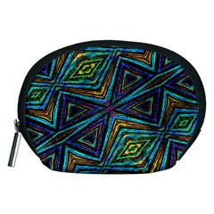 Tribal Style Colorful Geometric Pattern Accessory Pouch (Medium)
