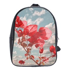 Flowers In The Sky School Bag (large) by dflcprints