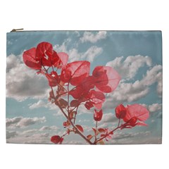 Flowers In The Sky Cosmetic Bag (xxl) by dflcprints