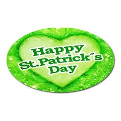 Unique Happy St  Patrick s Day Design Magnet (oval) by dflcprints