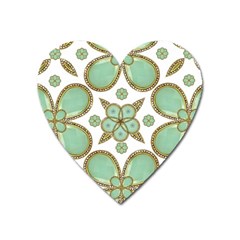 Luxury Decorative Pattern Collage Magnet (heart) by dflcprints