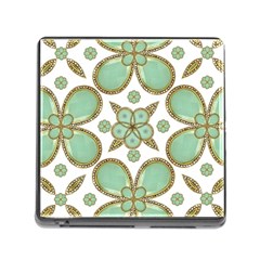 Luxury Decorative Pattern Collage Memory Card Reader With Storage (square) by dflcprints