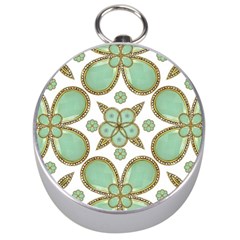 Luxury Decorative Pattern Collage Silver Compass by dflcprints