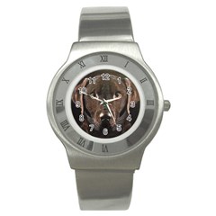 Chocolate Lab Stainless Steel Watch (slim)