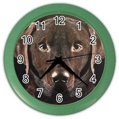 Chocolate Lab Wall Clock (color) by LabsandRetrievers