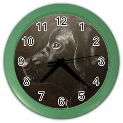 Black Lab Wall Clock (color) by LabsandRetrievers