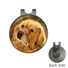 Golden Retriever Hat Clip With Golf Ball Marker