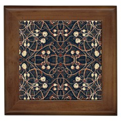 Victorian Style Grunge Pattern Framed Ceramic Tile by dflcprints