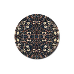 Victorian Style Grunge Pattern Magnet 3  (round) by dflcprints