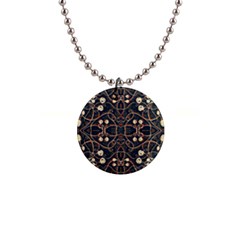 Victorian Style Grunge Pattern Button Necklace by dflcprints