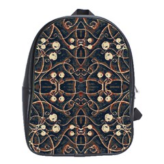 Victorian Style Grunge Pattern School Bag (large) by dflcprints